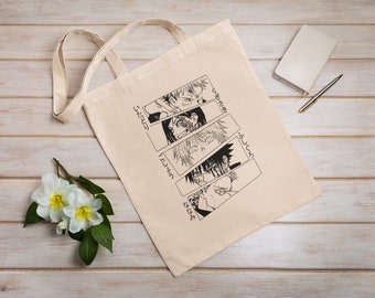 Vintage Anime Tote Bag | JJK | Eco Tote Bag | Reusable | Cotton Canvas Tote Bag | Sustainable Bag | Perfect Gift | Japanese Anime Manga Gift