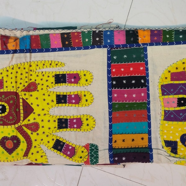 Indian Handmade Quilt, Elephant Print Kantha Quilt, Cotton Kantha Quilt, Queen Size Quilt, Patchwork Kantha Quilt, Bedspread, Comfy Bedsheet