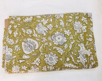 Trapunta Kantha con stampa floreale, trapunta Kantha fatta a mano indiana, trapunta Kantha in cotone, lenzuolo, copriletto, copriletto, coperta, coperta da letto, tappeto