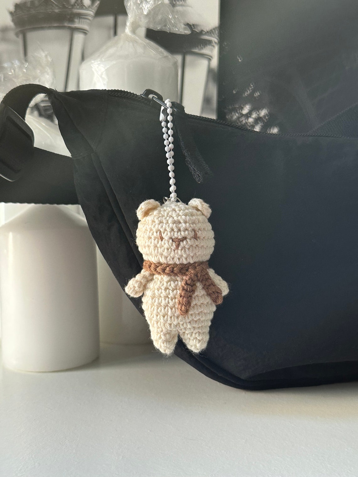 Cute Bear Keychain, Crochet Teddy Bear, Amigurumi Bear, Amigurumi ...
