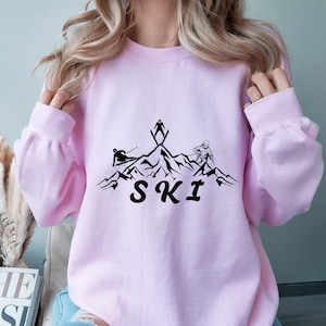 Ski Sweatshirt, Ski Vacation Hoodie, Skiing Sweater, Aesthetic Ski Season Top, Ski Gift, Skier Gifts, Winter Season Shirt For Women