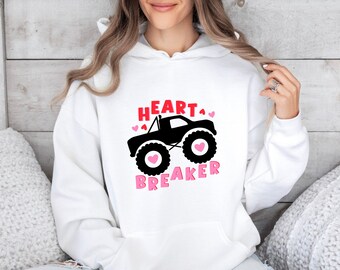 Heart Breaker Hoodie, Valentine's Day Sweatshirt, Cute Heart Themed Shirt, Preppy Heart Sweat For Women,Gift For Girlfriend