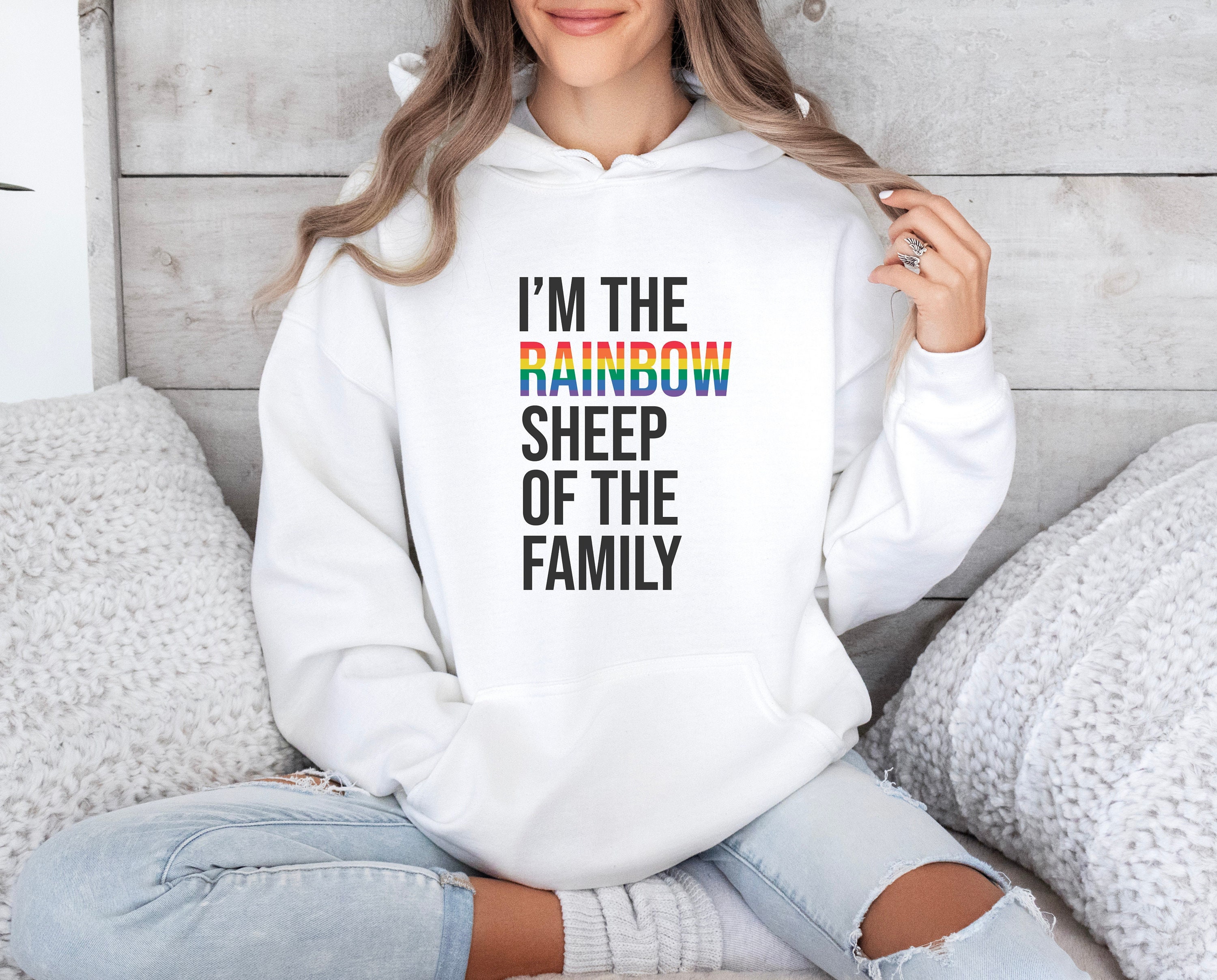 Rainbow Sheep Rainbow Ugly Sweater Classic Rainbow Brite Adult