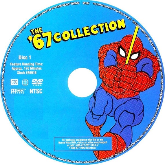 Spider-man '67 Collection Animated Cartoon Series 6 DVD Set - Etsy