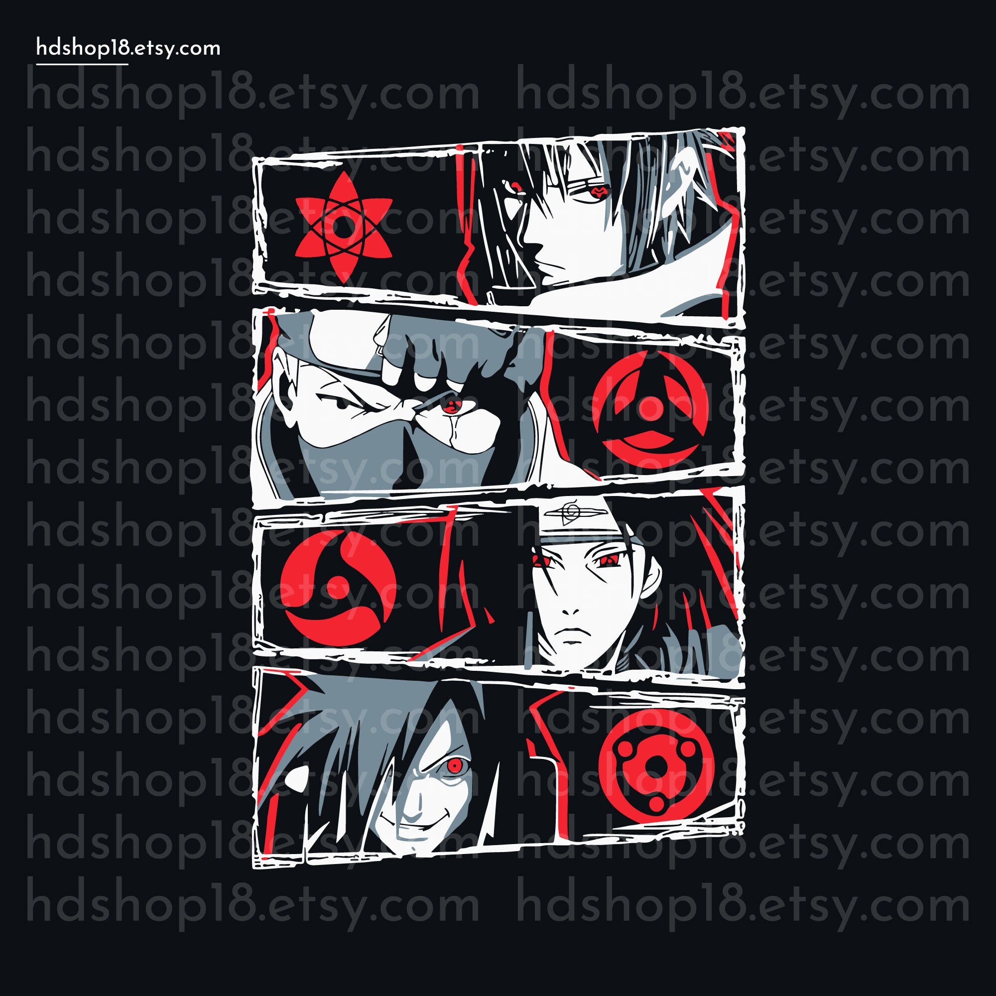 Camiseta New dual Akatsuki