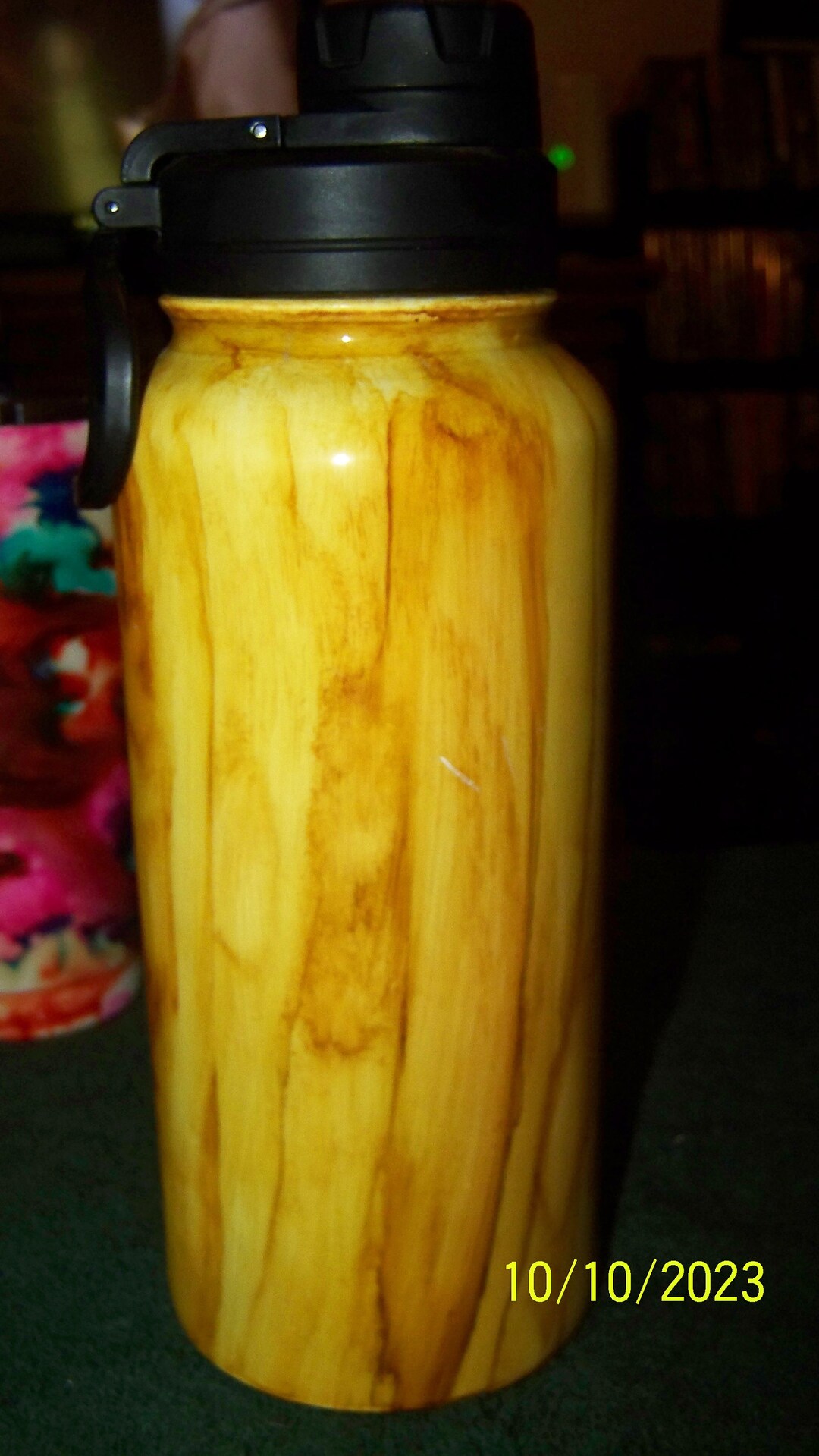 32 Ounce Wood Grain Water Bottle Etsy