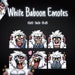 6xwhite Baboon Twitch Emotes / Discord Emotes /baboon Emotes / White ...