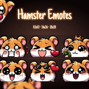 11x Hamster Twitch Emotes / Discord Emotes /Hamster Emotes / Cute Hamster Emotes / Emotes / Hamster Emotes Twitch / Hamster Emotes Discord