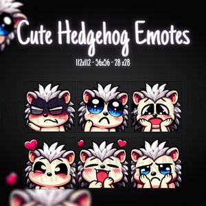 12x Hedgehog Twitch Emotes / Discord Emotes /Hedgehog Emotes / Cute Hedgehog Emotes / Emotes / Hedgehog Emotes Twitch /Hedgehog  Discord