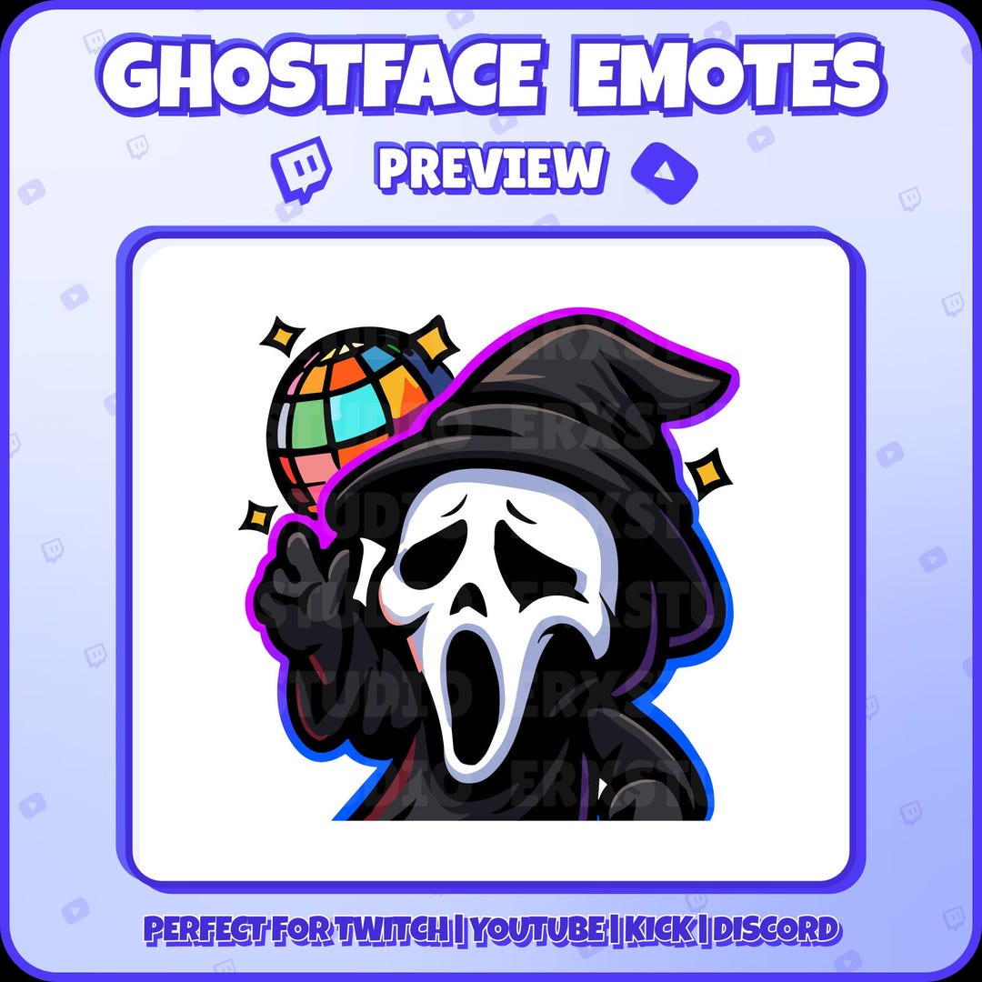 Ghostface Disco Twitch Emote – Funny Party Dance Reaction for Streamers ...