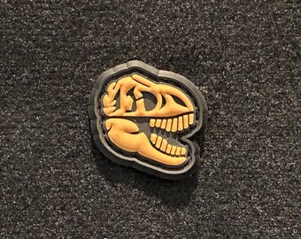 Dinosaur Skull, Brown Beast, PVC Morale and Tactical Patch, Hook and Loop / B2