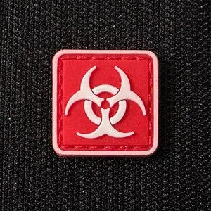Biohazard / Havarie Red Farbe, PVC Moral und taktisches Patch, Haken und Schleife