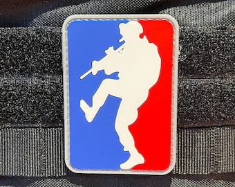Warning Army, USA Military, SWAT, Combat, PVC Morale and Tactical Patch, Hook and Loop A1