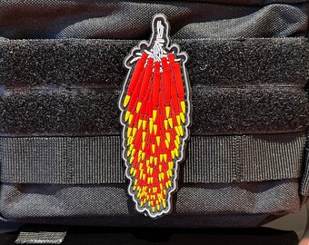Bag of Bullets, Sack of Ammo, Bullets Fruit, Red Ammunition, PVC Morale and Tactical Patch, Hook and Loop A1