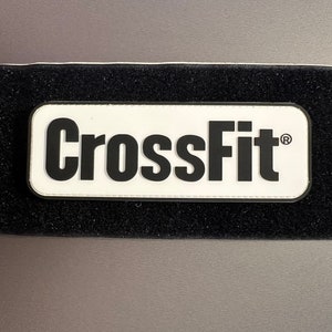 CROSSFIT, Bianco, PVC, Toppa morale e tattica, Gancio e passante A1