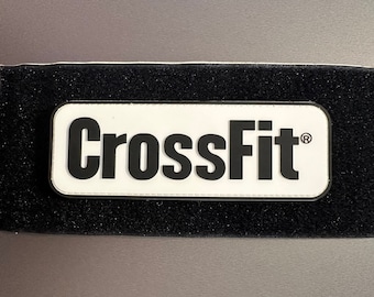 CROSSFIT, White, PVC Morale and Tactical Patch, Hook and Loop A1