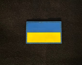 Flag Ukraine / Yellow and Blue/ PVC Morale and Tactical Patch, Hook and Loop A2