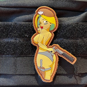 Army Babe / Shh PVC Morale and Tactical Patch, Hook and Loop A3