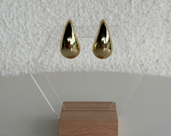 Steel Big Drop Earrings