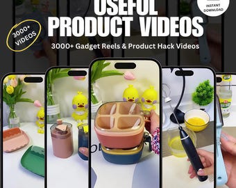 3000+ Unique Product Reels Bundle: Social Media Videos (Instant Download)