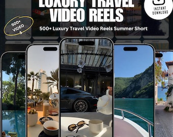 500+ Luxury Travel Video Reels | Summer Short Reels | Vacation Videos | TikTok and Instagram Reels | Digital Marketing Content| MRR & PLR