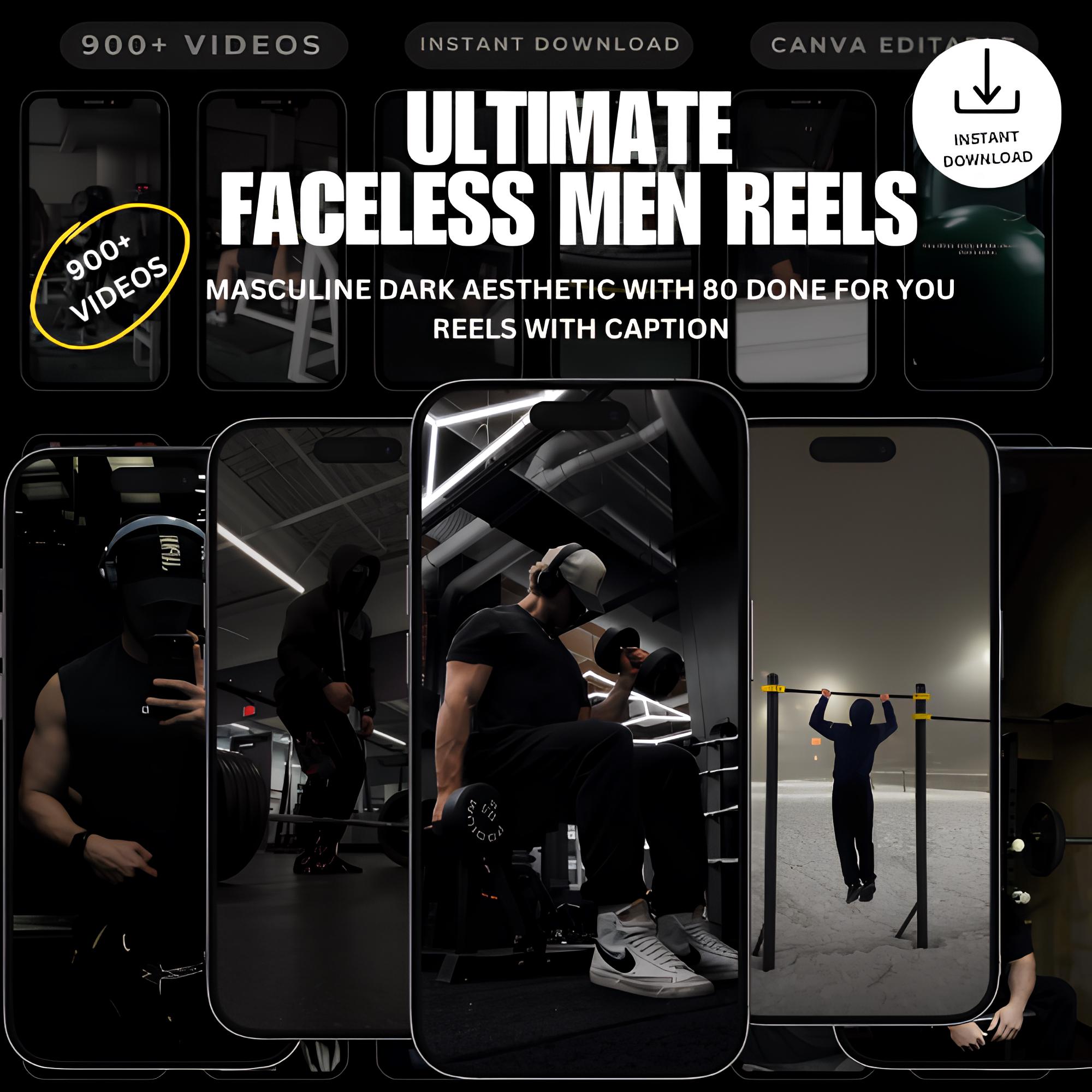 Dark Face Less 900+ Faceless Men Reels, Dark Aesthetic Videos for Men, Faceless Video ...