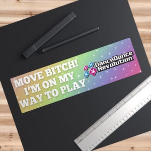 Dance Dance Revolution Bumper Sticker | Arcade Rhythm Game Decal