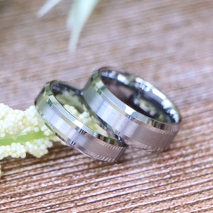 Tungsten Ring, Tungsten Band, Wedding Ring, Mens Tungsten Ring, Couple Wedding Ring, Custom Made Rings, Personalized Ring, Mens Wedding Band