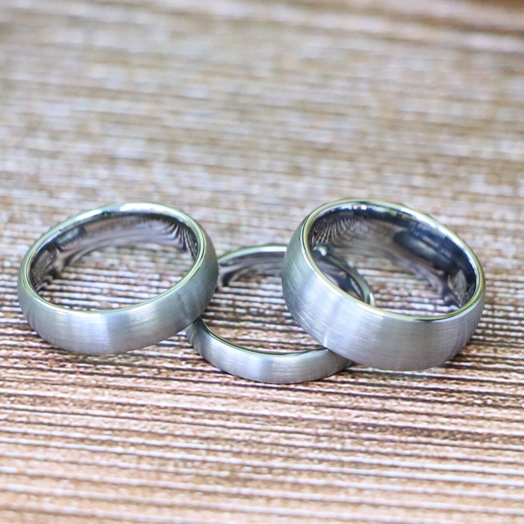 Mens Stackable Rings Brushed Wedding Ring, Mens Stacking Engagement Ring, Men's Wedding Band ...