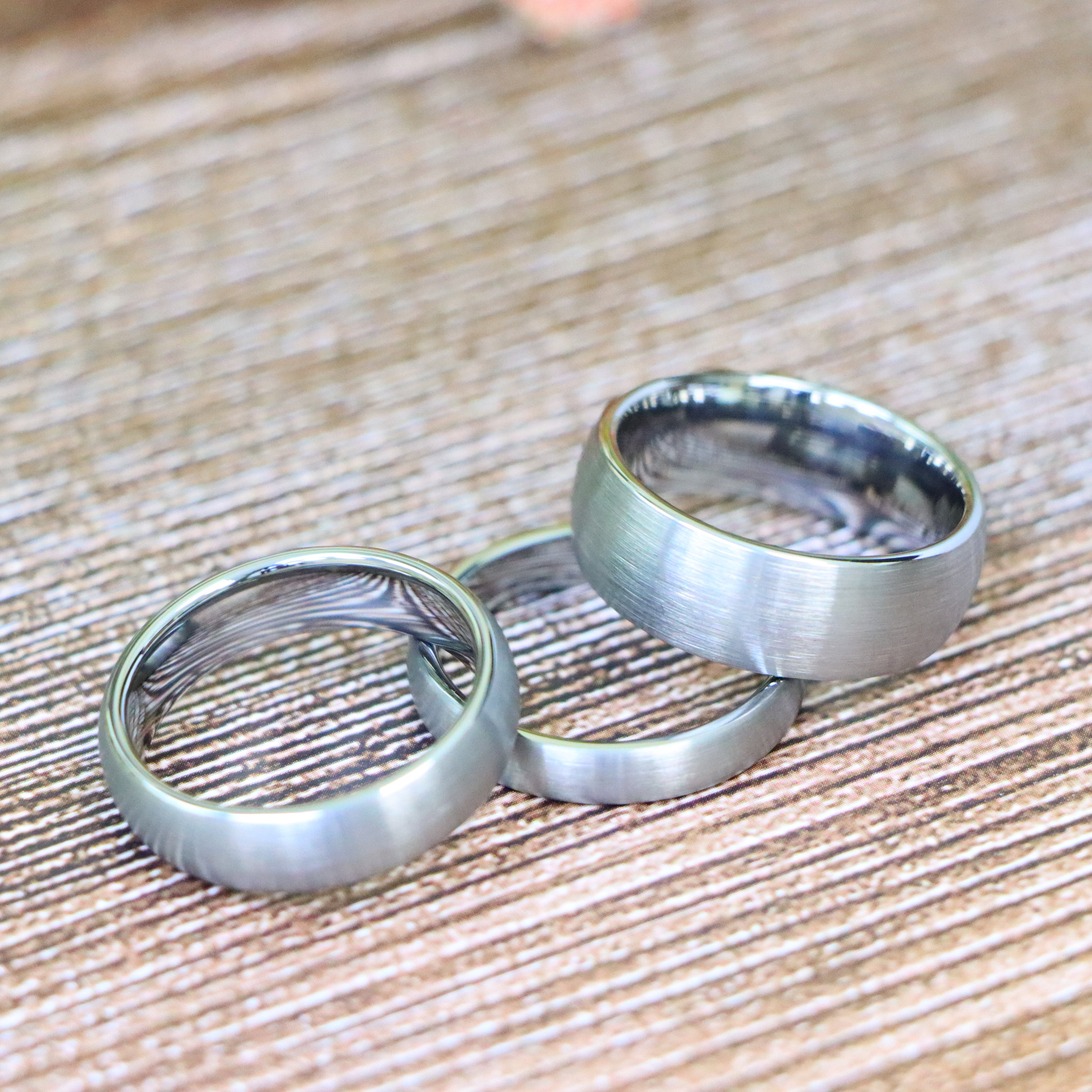 Stackable Wedding Rings Simple Brushed Band, Stacking Wedding Ring, Unisex Solid Tungsten Band ...