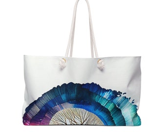 Bolso de fin de semana Mystic Mountain / Tote Majestic Blue inspirado en la naturaleza