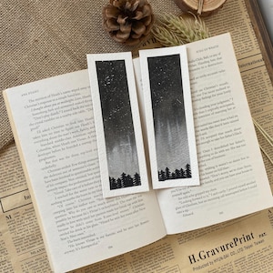 Galaxy forest sky Bookmark | Forest Bookmark | Gift for Book Lover | Book Lovers | Hand Made Bookmark | Watercolour bookmark | Gift Idea