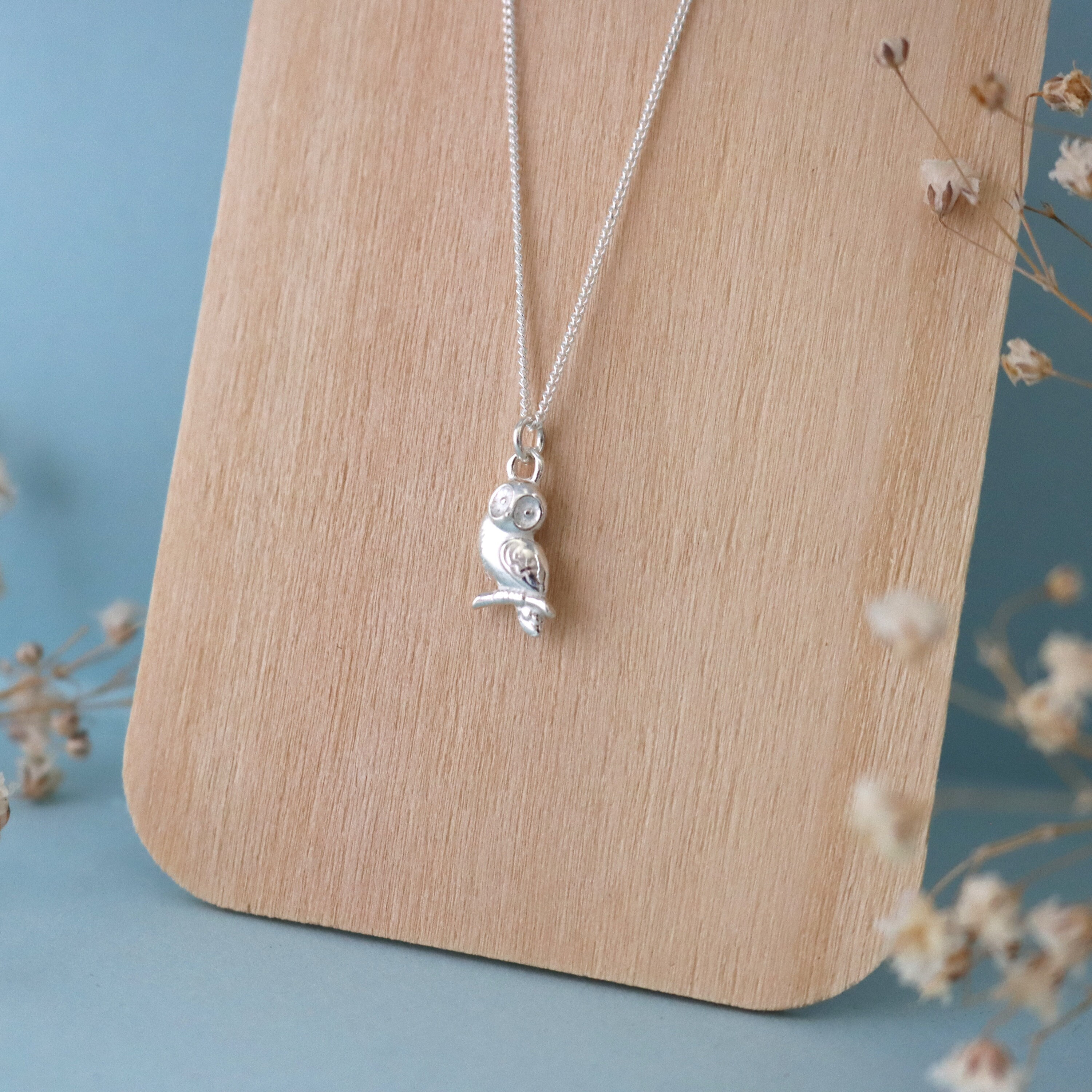 Collier hibou petit pendentif en argent 925 pour femme ou fille