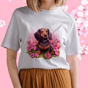 Blossom Buddy - Dackel Hunde-T-Shirt
