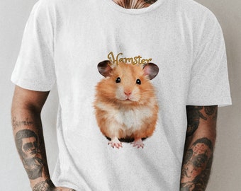 Hamster T-Shirt , Unisex Heavy Cotton Tee, T-shirt  - Unique Gift Idea  - Unique Fashion for everyday