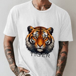 Tiger T-Shirt , Unisex Heavy Cotton Tee, T-shirt  - Unique Gift Idea  - Unique Fashion for everyday