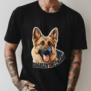 German Shepherd T-Shirt , Unisex Heavy Cotton Tee, T-shirt  - Unique Gift Idea  - Unique Fashion for everyday