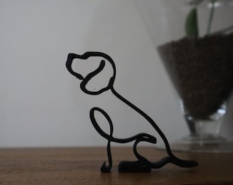 Beagle Art Piece Minimalist One-Line Dog Art