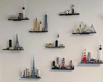 Soporte de pared LEGO Architecture Skyline: soportes de exhibición personalizados