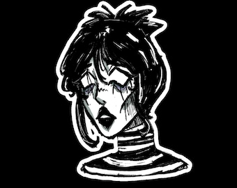 Naklejka Goth Alt Girl, Straszny, Mroczny, Halloween
