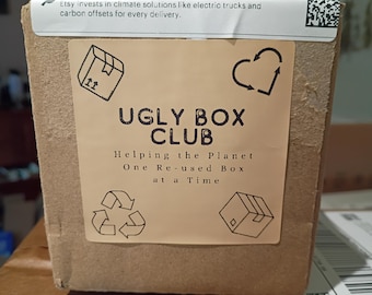 Etichette ecocompatibili per imballaggi di scatole riutilizzabili - Ugly Box Club