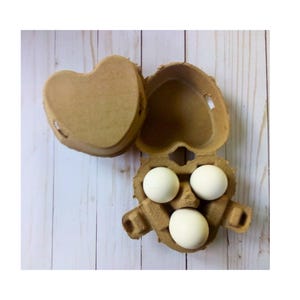 Heart Shaped Egg Carton: Brown Paper Pulp, DIY Craft Supply