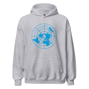 Platte aarde kaart Unisex hoodie