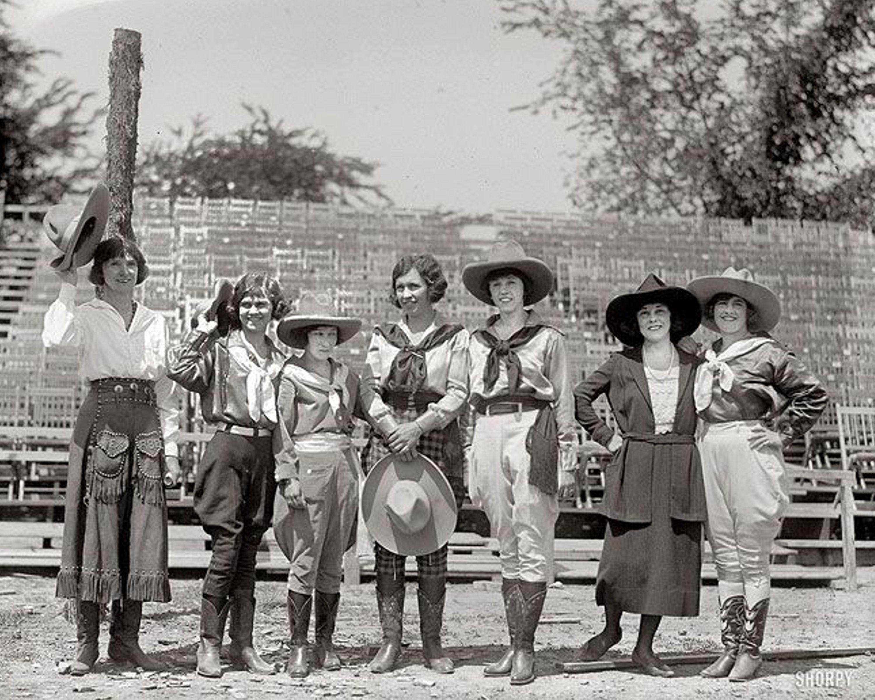 Cheyenne Frontier days Rodeo Cowgirls 1924 8 x 10 Photo Old West Style Rodeo 1930s Vintage Reproduction Prints