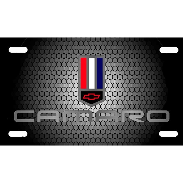 Chevy Camaro Logo License Plate  fits all standard cars and truck auto Tags A 6" x 12" Front Plate Buy 2 Same Item Get 1 Free