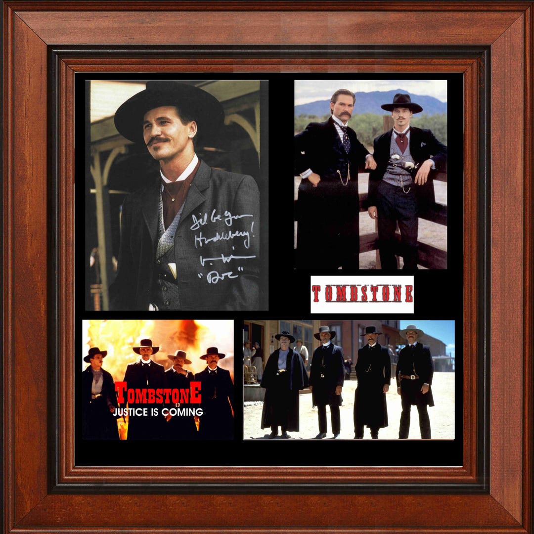 Tombstone Art Collage Framed Cowboys Art 20 X 20inches Framed Print ...