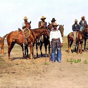 African American 8 x 10 Photo Vintage A Famous Photo Black Cowboys Cattle Drovers