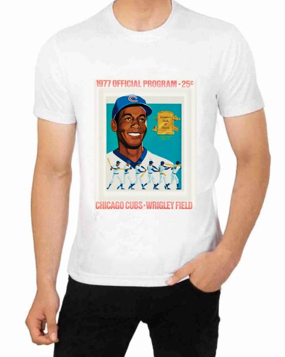 1977 Chicago Cubs Mr Cub Baseball Game Show Program Scorecard Art T shirt Retro Poster Etsy
