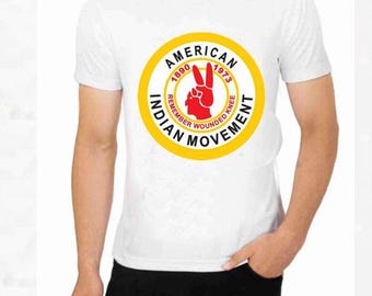 American Indian Movement T-shirt Art Painting Design Apparel Tee Shirt