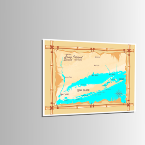 Long Island Sound New York Map Art